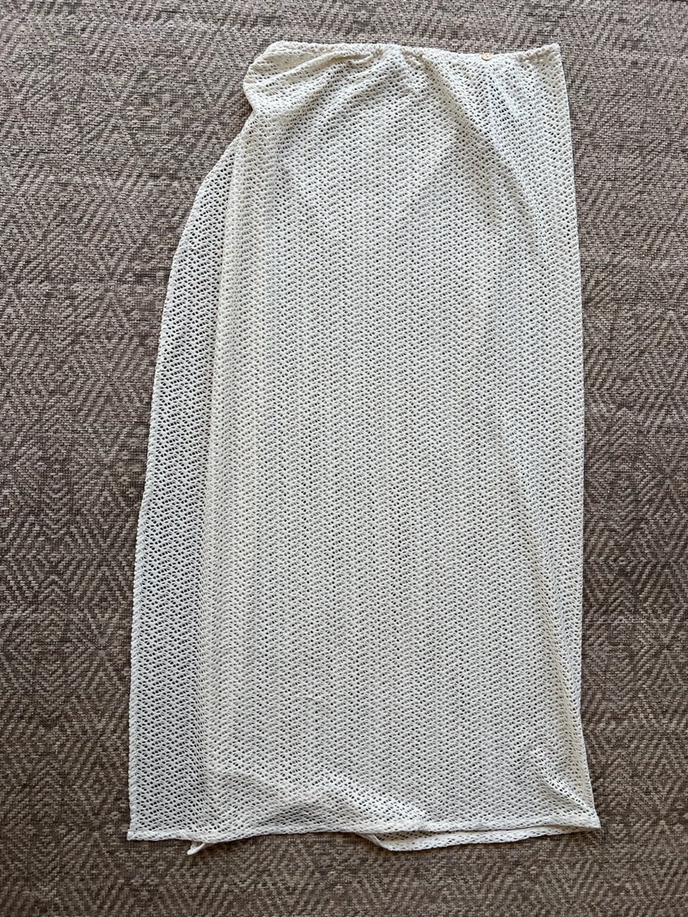 NWT Anthropologie Palmacea Cream Crochet Look Swim Cover‎ Up Skirt 2X Maxi